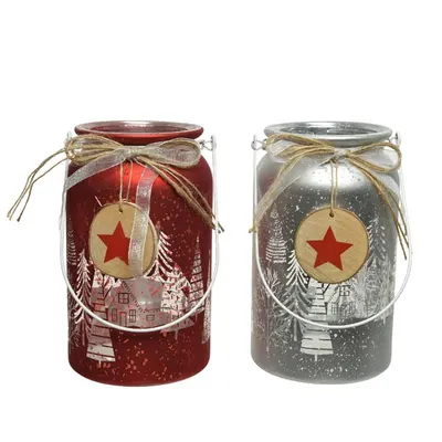 Suport pentru lumanare - Winter white - Chr.red - mai multe modele