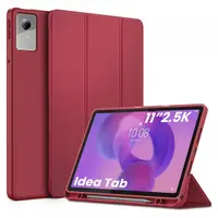 Husa pentru Lenovo Idea Tab 11, Techsuit, FoldPro, Rosie