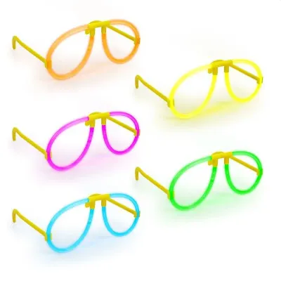 Ochelari luminescenti de petrecere, forma aviator, accesoriu neon, diverse culori