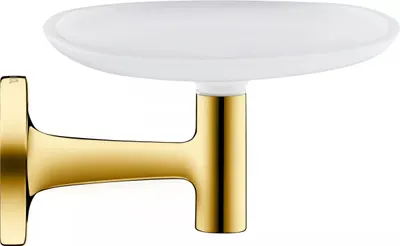 Savoniera Duravit Starck T 0099333400, montare pe perete, metal/sticla, Auriu lucios