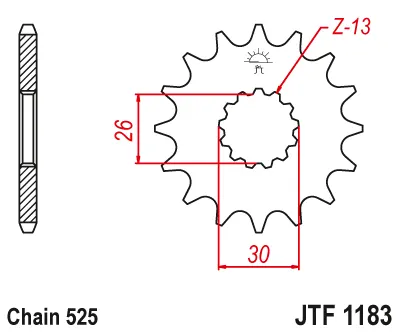 ESJOT - Pinion (fata) 50-29030, 17 dinti - Triumph Boneville Speedmaster