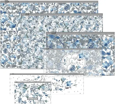 Set de dosare Erich Krause Frozen Beauty, 6 bucăți, dimensiuni diferite