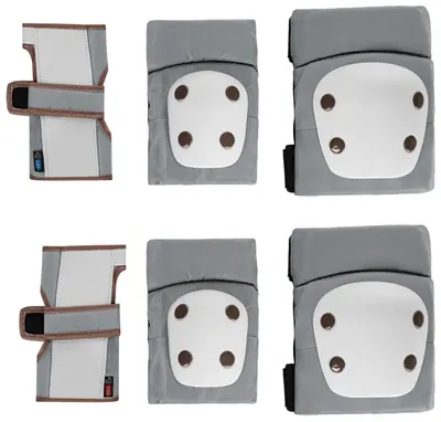 Set de protectie pentru genunchi si coate pentru copii KikkaBoo - Gri