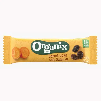 Baton ecologic Bio din ovaz integral cu morcov si mere 12 luni+, Organix | 23 g