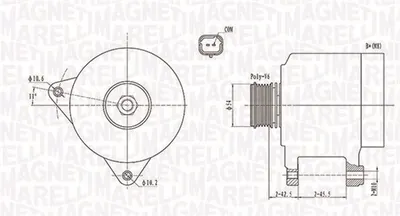Alternator (14v, 150a) Citroen C4 Grand Picasso I, C4 I, C4 Picasso I, C5 Ii, C5 Iii, C8, Jumpy; Peugeot 307, 308 I, 407, 807, Expert, Expert Tepee 1.8-2.2 Dupa 2004