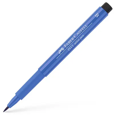 Marker cu pensula Faber-Castell Pitt Artist - Albastru cobalt (143)