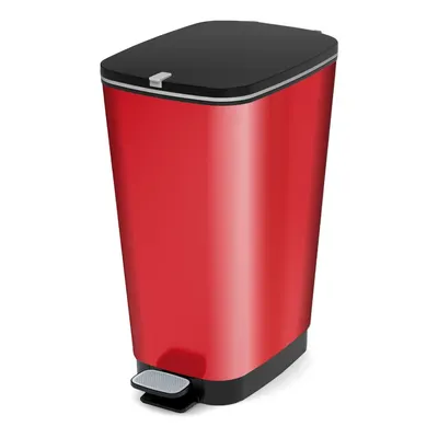 Coș de gunoi roșu cu pedală din plastic 45 l Chic Bin – KIS