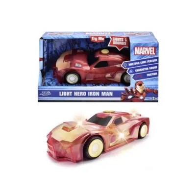 Jada Marvel Masinuta Light Hero Iron Man Cu Sunete Si Lumini Scara 1:32