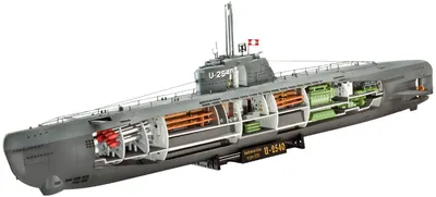 Model de submarin asamblat Revell - U-Boat Type XXI (05078)