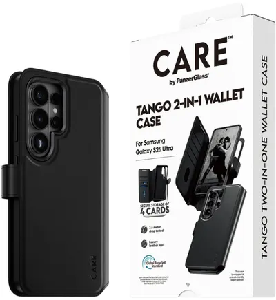 Husă CARE – Tango Two-in-One, Qi, Galaxy S26 Ultra, negru