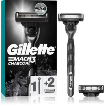 Gillette Mach3 Charcoal Aparat de ras + rezervă lame