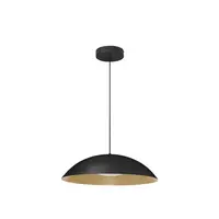 Lampa suspendata GLIM Nisipiu Negru Outside Natural Lemn Inside Aluminiu & Acrylic LED 47 Wat 230V 2015Lm 3000K IP20