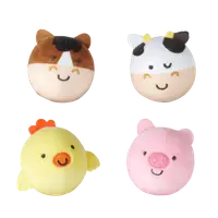 Set 4 jucarii de plus pentru bebelusi si copii, animale de rostogolit, Rollables Farm Friends, Melissa&Doug 30734