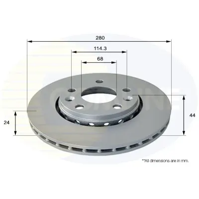 Disc frana COMLINE ADC1585V