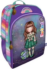 Ghiozdan școlar clasic Santoro Gorjuss - Be Kind To Our Planet, 3 compartimente