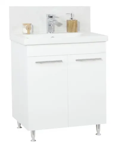 Set Baza front MDF si Lavoar seria 754, 70 cm, alb