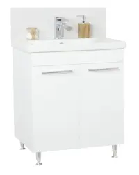 Set Baza front MDF si Lavoar seria 754, 70 cm, alb