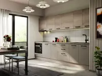 Mobila Bucatarie Elva 303.2 cm Gri + Stejar - Configuratia 14