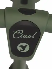 Bicicleta de echilibru pentru copii, fara pedale, pliabila, cu scaunelul si ghidonul reglabile pe inaltime, cu roti din cauciuc de 12 inch, Colibro Ciao Forest Green