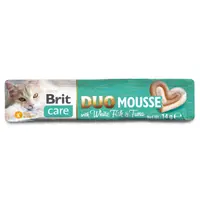 Recompense pentru pisici Brit Care Creamy Duo Mousse White Fish Tuna 4 buc x 14 gr