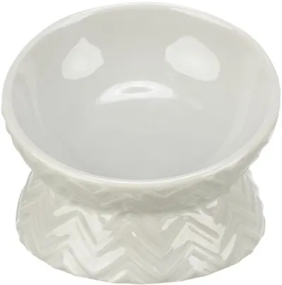 Trixie, castron ceramic ridicat ergonomic, taupe deschis, 0.15 L/ 13 cm