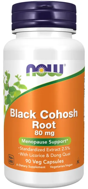 Black Cohosh Root, 80 mg, 90 capsule, Now