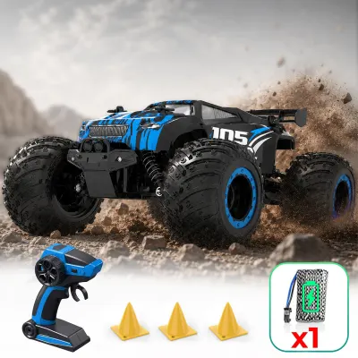 Masina cu telecomanda RC Off-Road Monster Truck Timebox, 20 km/h, 4WD, Albastru - Default Title