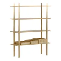 Sistem modular de rafturi în culoare naturală cu aspect de lemn de stejar 110x148 cm Stories – UMAGE