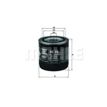 Filtru ulei MAHLE ORIGINAL OC 28