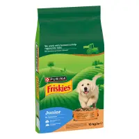 FRISKIES Junior, XS-XL, Pui și Legume, hrană uscată câini junior, 15kg