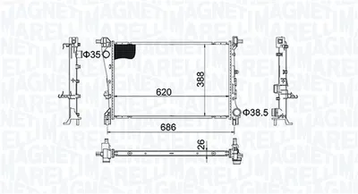Radiator racire motor potrivit FIAT TIPO 1.3D 1.4 03.16