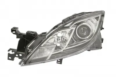 Far stanga (H11 H9, electric, manual, fundal cromat, fundal transparent) MAZDA 6 2007-2013