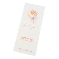 Stickere rotunde din hârtie cu mesaj Thank you open me - alb (set 50 buc) - Default Title