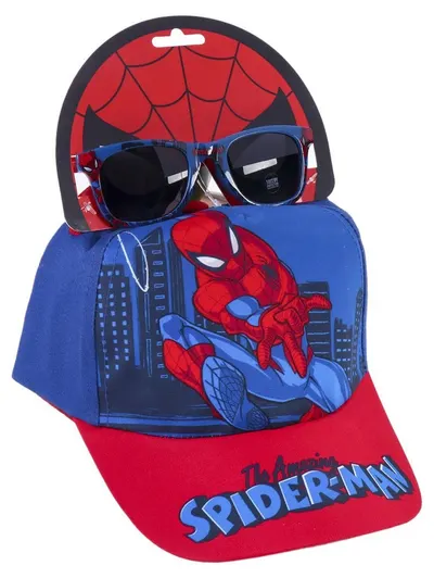 Set pentru copii Cerda - Spiderman, pălărie și ochelari de soare, 53 cm