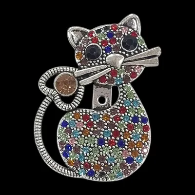 Brosa eleganta din metal cu starasuri 3.5 x 5 cm