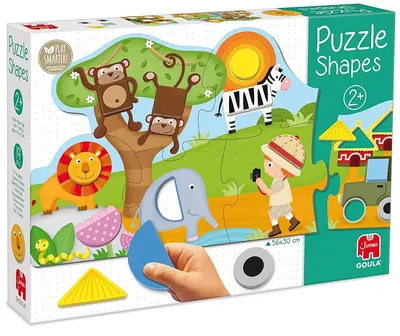 Puzzle din lemn cu forme Goula - Safari