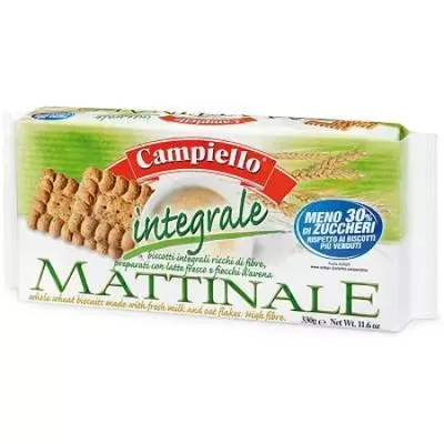 Biscuiti integrali cu 7% fibre Matinale, 330g, Campiello