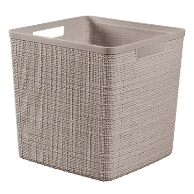 Coș de depozitare de depozitare din plastic 28x28x27 cm Jute – Curver