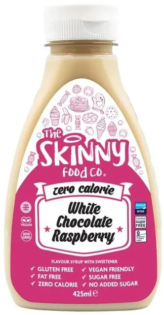 Skinny Food Co Skinny Syrup White Chocolate Raspberry, 425 ml