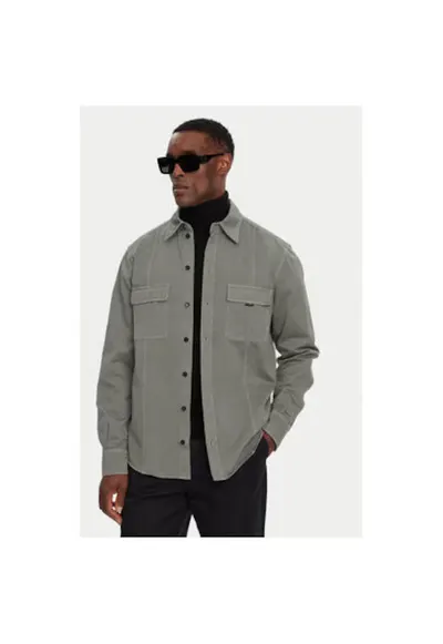 Camasa Barbati - 305315618 - Bumbac - Verde - Verde