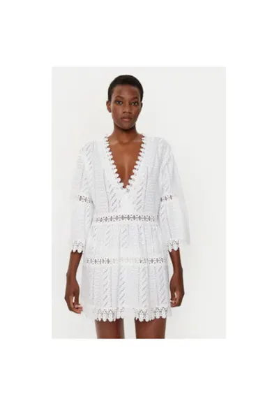 Rochie dama - 305150769 - Bumbac - Alb - Alb