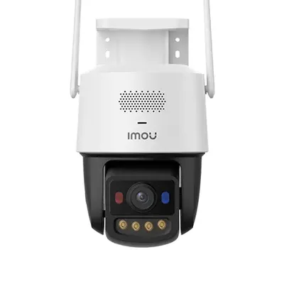 Camera supraveghere wireless IP WiFi 6 PT Imou Titan Pro Active Deterrence IPC-U7LP-6V0NE, 6 MP, 3.6 mm, IR 30 m, microfon si difuzor, slot card, night vision color, auto-tracking, detectie miscare, alarma, PoE