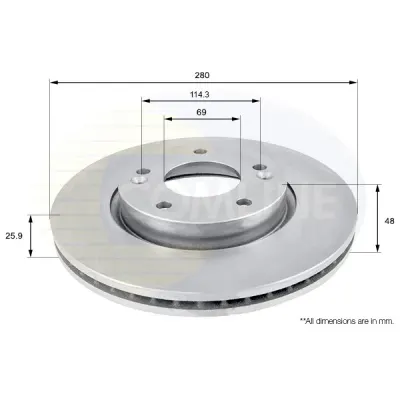 Disc frana COMLINE ADC1041V