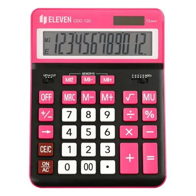 Calculator Eleven - CDC120BK-RD, negru/roz