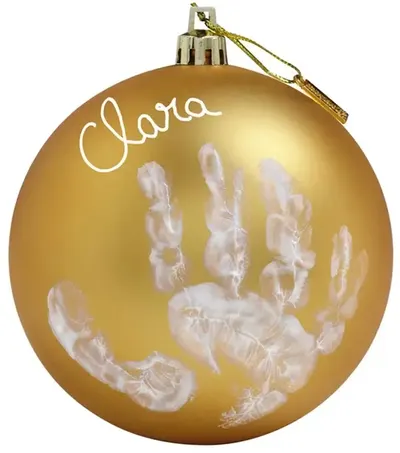 Globulet de Craciun pentru amprenta bebelusului Baby Art, Auriu