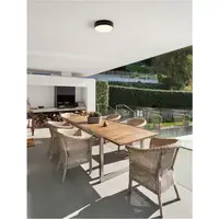 Plafoniera JUDI Nisipiu Negru Aluminiu Polycarbonate LED 20 Wat 100-240 Volt 1485Lm 3000K IP65 Beam Angle 110°