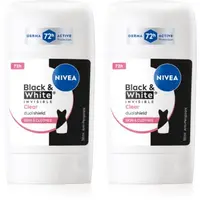 NIVEA Black & White Invisible Clear antiperspirant puternic ambalaj economic