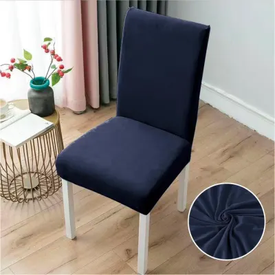 Set 6 huse universale pentru scaun, ELASTICE, Bleumarin