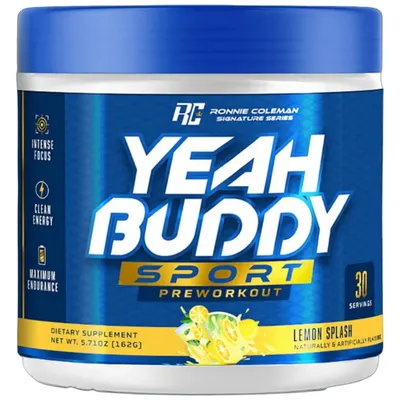 Ronnie Coleman Yeah Buddy Sport Pre-Workout, Lemon Splash, 162 g