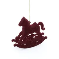 Decorațiune din acril model căluț grena